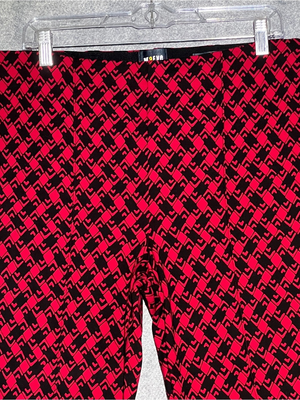 MAEVE Anthropologie Red Black Geometric The Margo Stretch Cropped Flare Pants L - Picture 7 of 16
